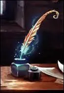 D'où vient la plume qui note les noms des futurs élèves de Poudlard ?