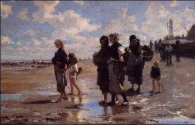 Qui a peint "ramassage des huîtres à Cancale" ?