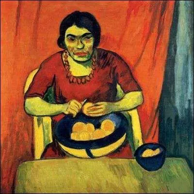 Qui a peint cette femme &eacute;pluchant des oranges ?