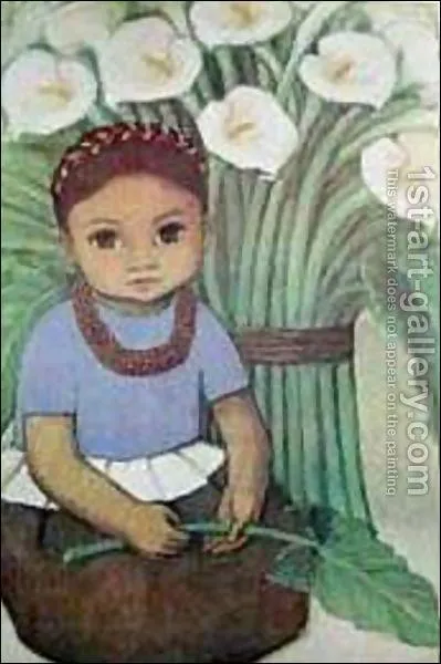 Qui a peint L'enfant aux arums par&eacute; de ce gros collier ?