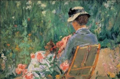 Qui a peint "Lydia assise dans le jardin" ?