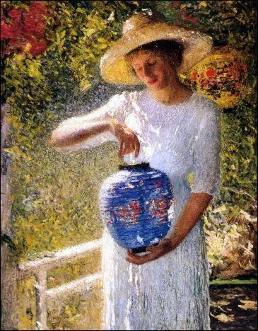 Qui a peint "Fille avec lanterne" ?