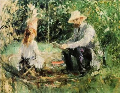 Qui a peint "Eugène Manet et sa fille au jardin' ?