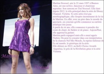 Quelle est la date de naissance de Martina Stoessel ?