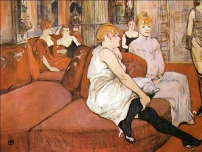 Qui a peint "Au salon de la rue des Moulins" ?