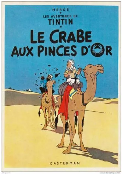 Dans l'album d'Hergé "Le crabe aux pinces d'or", que contiennent les boîtes de crabe ?
