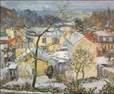 Qui a peint "Village des Sèvres en hiver" ?