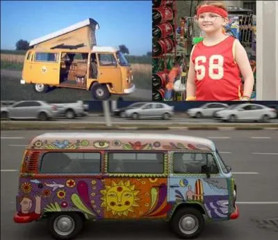 Votre petite fille vient d'être sélectionnée pour un concours de « miss ». Bravo ! Toute votre famille décide de s'y rendre. N'hésitez pas pas à utiliser, pour votre famille, cet emblématique véhicule de la période hippie destiné au camping.
Quelle est cette voiture ?
Quel est ce film ?