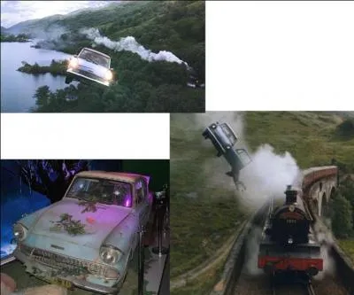 Voici une curieuse façon d'aller à l'école. Lui et son copain n'ont pas l'âge de passer le permis, en plus, ils conduisent leur voiture d'une façon complètement inattendue pour un être humain aux pouvoirs normaux ! 
Quel est le film ?
Quelle est la voiture ?