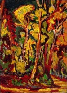 Qui a peint "Trois arbres en automne" ?