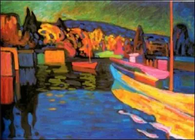 Qui a peint "Automne, paysage avec bateaux" ?