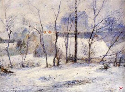 Qui a peint "Hiver, effet de neige" ?
