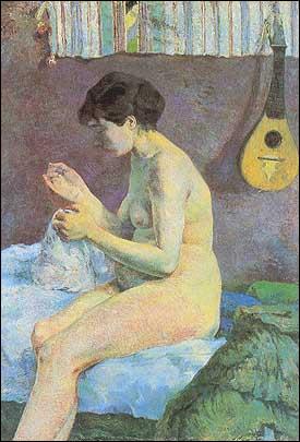 Qui a peint "Étude de nu (Suzanne cousant)" ?