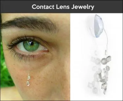 C'est assez ahurissant, mais cela existe : un bijou pour l'oeil, fixé à la lentille de contact ! Le plus dur va être.. ?