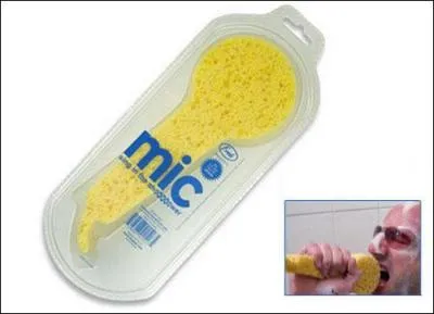 Il fallait y penser, voici l'éponge qui se déguise en micro, si utile pour  ?
