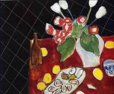 Qui a peint "Tulipes et huîtres sur fond noir" ?