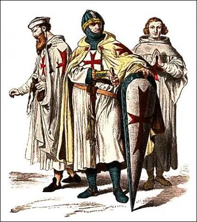 Qui portait l'habit blanc frappé de la croix latine rouge ?