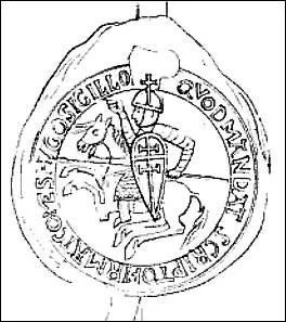 Qui, ce premier grand maître, en tant que vassal, accompagna-t-il en Terre sainte pour la première fois en 1104 ?