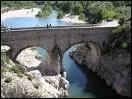 Quel pont fut construit au XIe siècle pour relier les abbayes de Gellone (à Saint-Guilhem-le-Désert) et d'Aniane ?