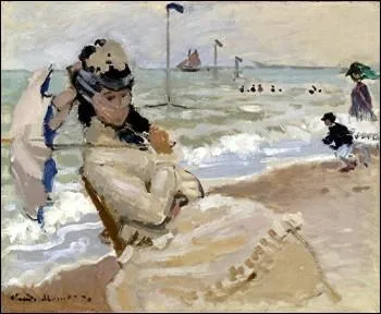 Qui a peint "Camille sous une ombrelle sur la plage de Trouville" ?