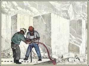 Il exploite les carrières pour extraire les matériaux de construction.