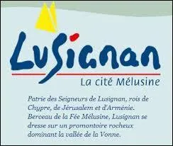 Lusignan, très jolie ville du Centre-Ouest de la france dans le département de la Vienne a un joli gentilé, que vous allez me donner.