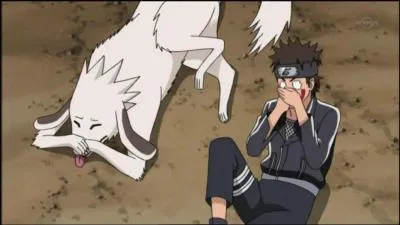 Qu'est-ce que Naruto fait pour 'déstabiliser' Kiba ?
