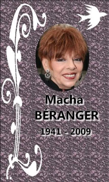 Quel était le métier de Macha Béranger ?