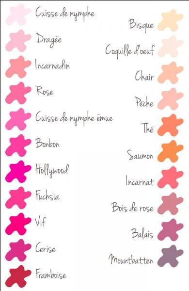 Tout en nuances ! Au fait, combien de nuances de rose rencense-t-on ?