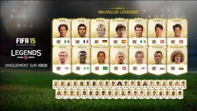 Quel est le nombre exact de légendes sur Fifa 15 ?