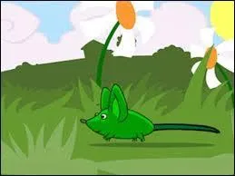 Dans la célèbre comptine "Une souris verte, qui courait dans l'herbe", en quoi se transforme-t-elle quand on la trempe dans l'huile, puis dans l'eau ?