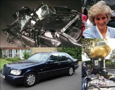 Un monument détourné, un tunnel, une personne aristocratique, un accident, trois morts et un blessé, une voiture « haut de gamme » et une autre voiture « bas de gamme » jamais retrouvée, de la vitesse, de l'ivresse vous avez tous les ingrédients de cet accident. Une dernière chose, cela se passait à Paris.
Quelle est la voiture ?
Quelle est la personnalité ?