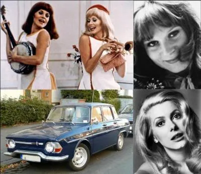 Cette petite voiture a été la dernière évolution d'un modèle précédent. C'est la dernière version « moteur à l'arrière » et propulsion de la marque. Une actrice célèbre, sur d'une autre actrice décèdera à la suite d'un accident. Elle rate la sortie d'une autoroute et fait plusieurs tonneaux.
Quelle est cette voiture ?
Quelle est cette personne ?