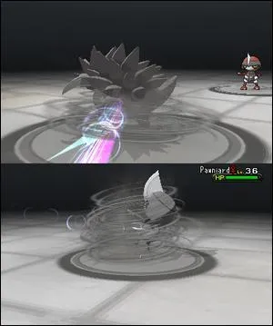 Sachant qu'un Sablaireau lance Gyroballe sur un Scalpion, déterminez la puissance de l'attaque Gyroballe.