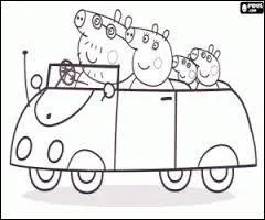 Quelle est la couleur de la voiture de "Peppa Pig" ?