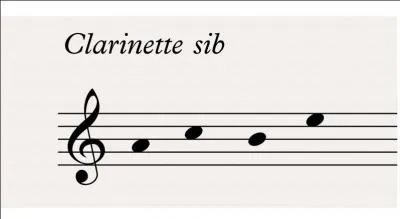 En quelle clé devrions-nous lire, une partition écrite pour clarinette sib, pour lire les notes entendues ?