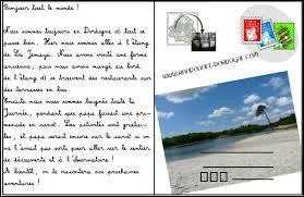 Une amie à moi est partie au sud de la France, pour me donner de ses nouvelles, et me raconter son voyage, elle va ...