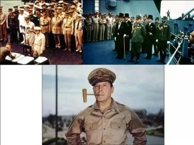 Nous sommes le 02 septembre 1945, à bord du Missouri. Nous assistons à la signature de la capitulation japonaise. Pendant cette cérémonie, il y a eu deux événements particuliers qui se sont déroulés. L'un est étonnant, l'autre aurait pu remettre en question cette capitulation. Que s'est-il passé ?