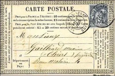 De quand date l'idée de la carte postale ?