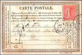 A l'âge de 12 ans, qui aurait pu envoyer une carte par voie postale ?
