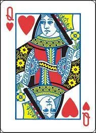 Pour finir, comment s'appelle la dame de cur dans un jeu traditionnel ?