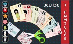 Au jeu des 7 familles, quelles cartes composent une famille ?
