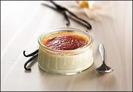 Quel dessert sucré et caramélisé, fait de vanille, de jaune d'uf et de crème, est proche de la "crème catalane" ?