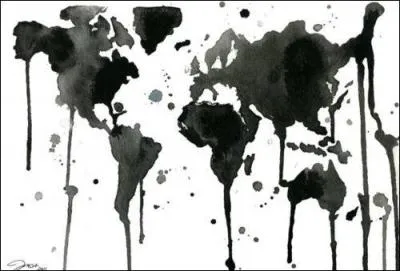 Avec quoi a été faite cette carte du monde ?