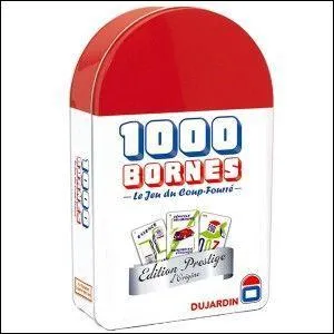 Le gagnant du jeu le "1000 bornes" doit amasser 1000 bornes kilométriques placées au bord des routes.