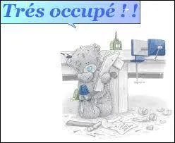 Quelles sont les trois lettres qui veulent dire "occupé" ?