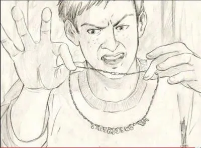 Harry : "Cette photo est pour moi la plus drôle de l'album, regardez votre oncle, rien qu'à sa tête on devine qu'il est ravi du cadeau que lui a offert..."