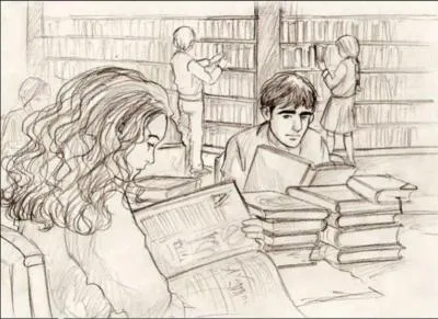 Hermione : "Sa présence ne me déplaisait pas mais quand même, me regarder étudier, le seul qui ait un jour fait ça, c'est bien..."