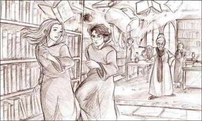 Hermione : " Regardez cette photo les enfants, elle n'était pas contente, n'est-ce pas ? Ne vous inquiétez pas, vous aurez bientôt l'occasion de rencontrer..."