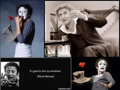 Monsieur Marcel Mangel ne vous parlera pas. Rassurez-vous, cette personne n'est ni muette ni malpolie, c'est juste sa façon de s'exprimer en public et il a été admiré pour sa performance.
Quel est son pseudonyme ?